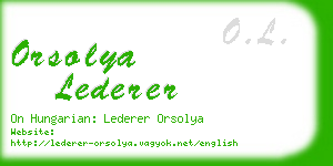 orsolya lederer business card